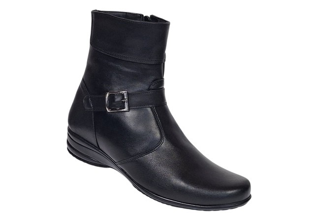 Ghete dama Marimea 39 din piele naturala cu fermoar imblanite GD156N2